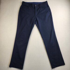 Calvin Klein Jeans Mens 32x30 Navy Blue5 Pocket Chino Pants Cotton Casual Preppy